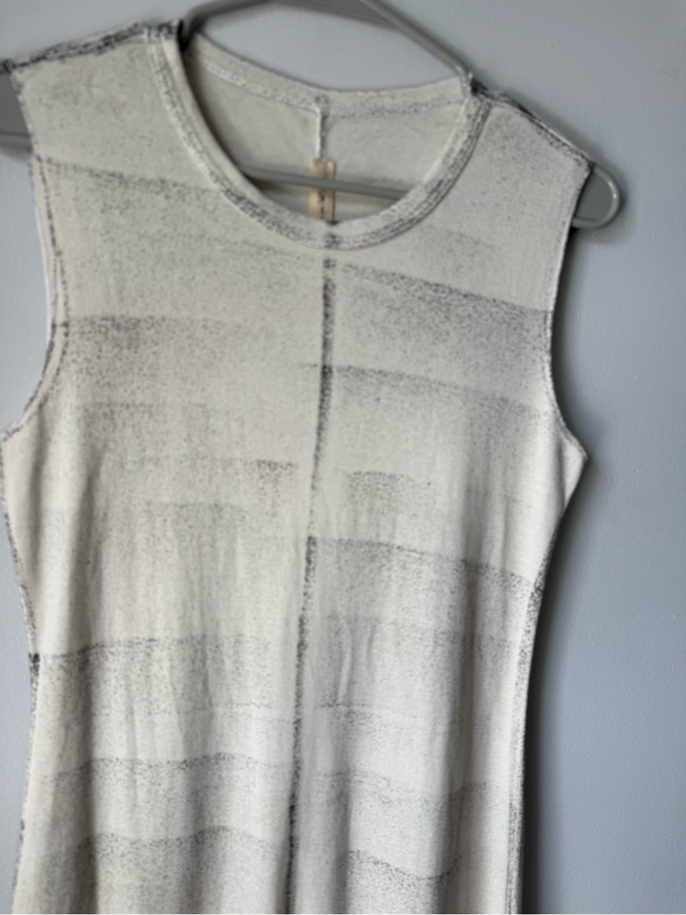 Raquel Allegra Sleeveless Long Jersey Maxi Dress Cream Beige Cotton Size 1 S - Picture 5 of 13
